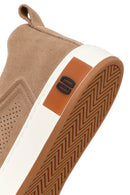 Erkek Bej Bağcıklı Süet Deri Sneaker | Derimod