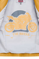 Champs Women's Yellow Embroidered Short Leather Jacket | Derimod