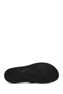Women's Black Straw Slippers | Derimod