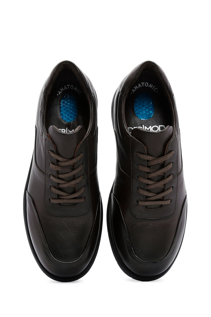 Erkek Kahverengi Deri Sneaker