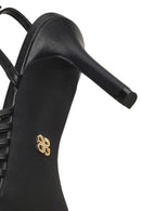 Woman Black Ankle-Buckle Slim High-Heel Sandals | Derimod
