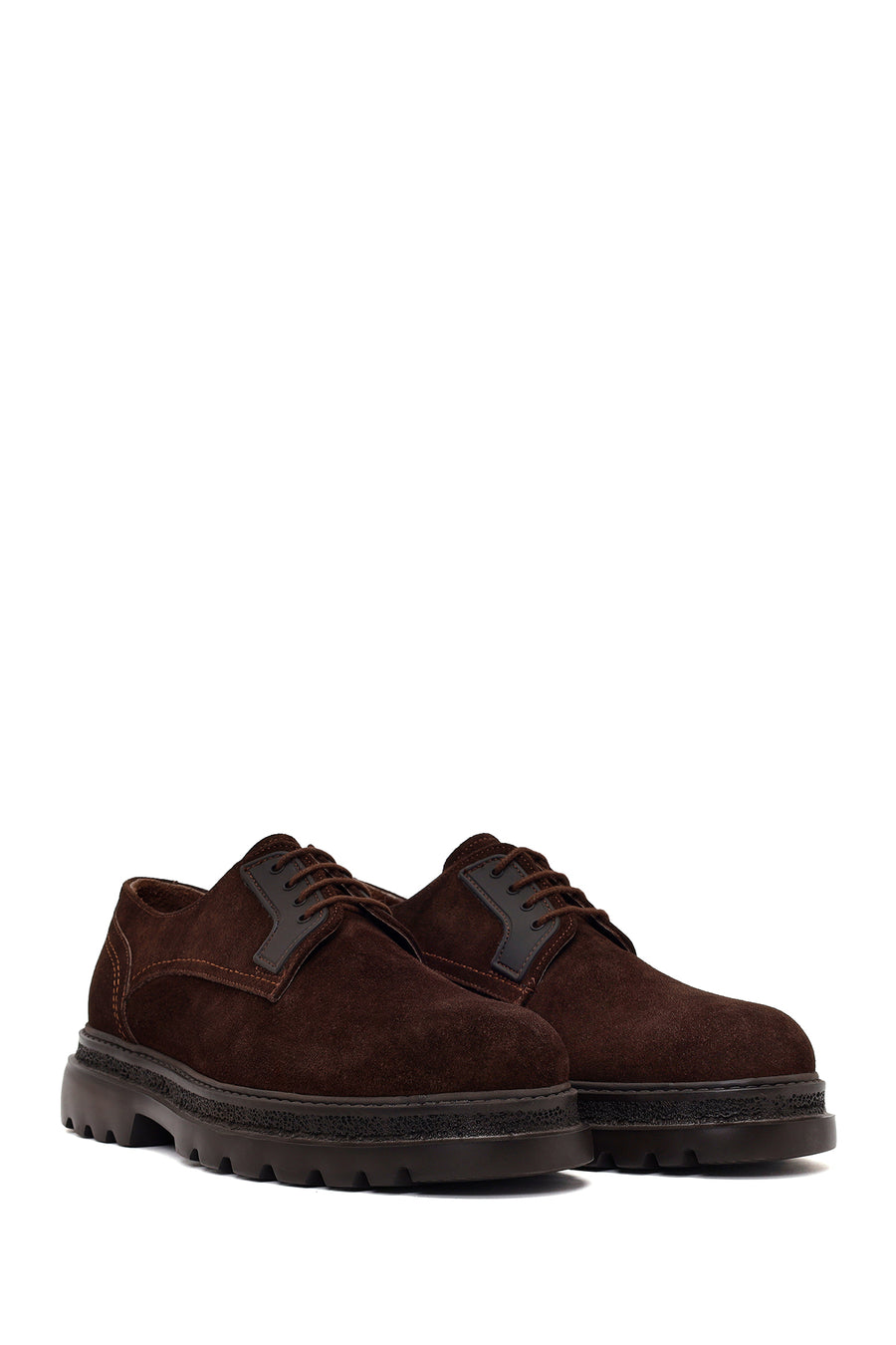 Male Brown Lace-up Suede Casual Shoes