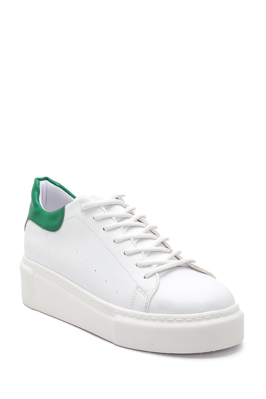 Kadın Beyaz Kalın Tabanlı Sneaker