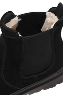Male Black Thick-Soled Suede Chelsea Boots | Derimod