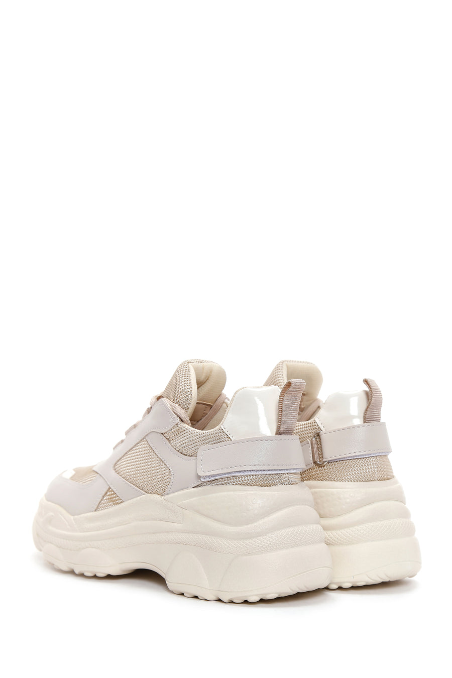 Kadın Bej Kalın Tabanlı Sneaker