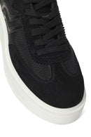 Woman Black Lace-Up Sneakers | Derimod