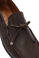 Men's Brown Tassel Leather Loafer | Derimod