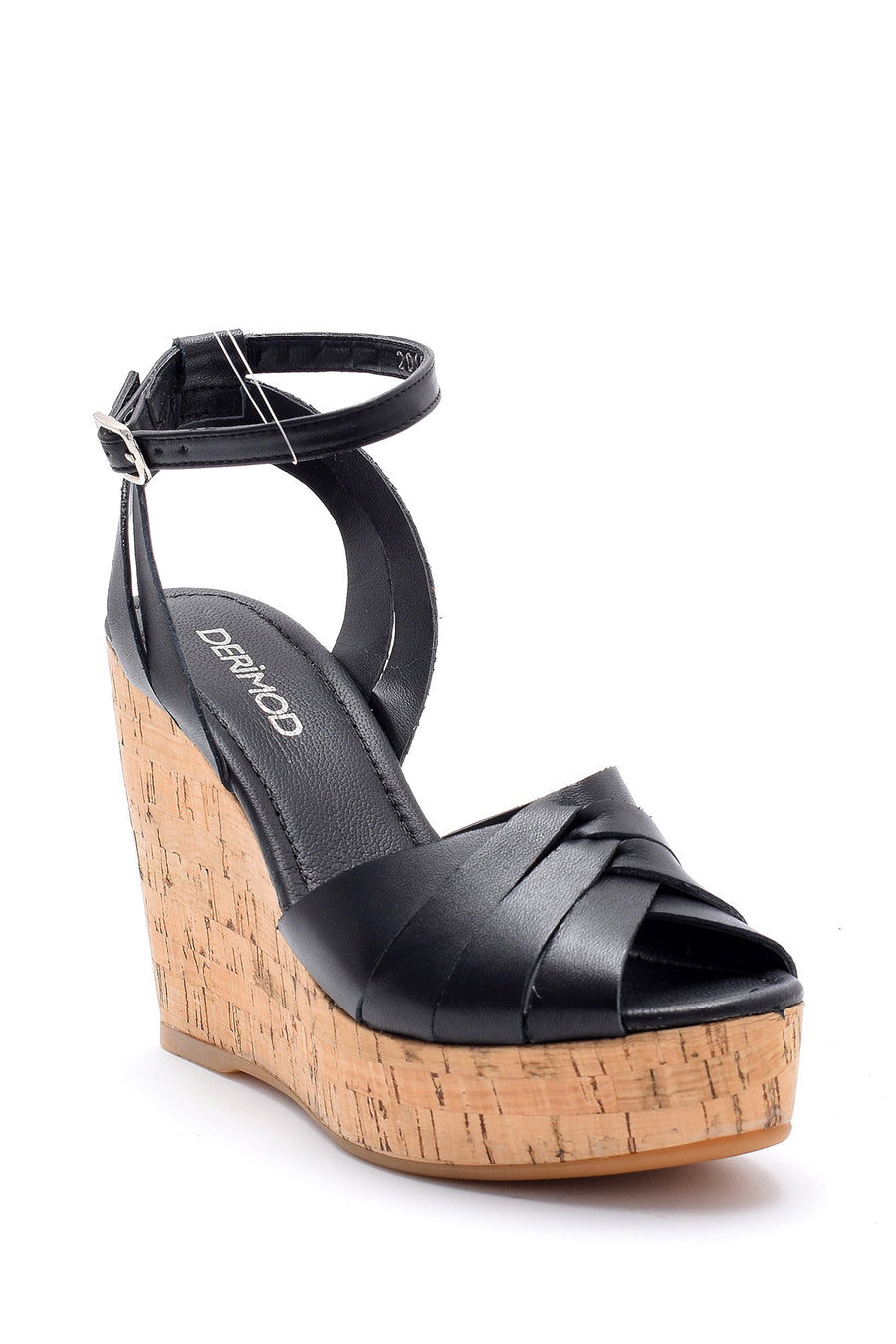Women's Leather Wedge Heeled Shoes