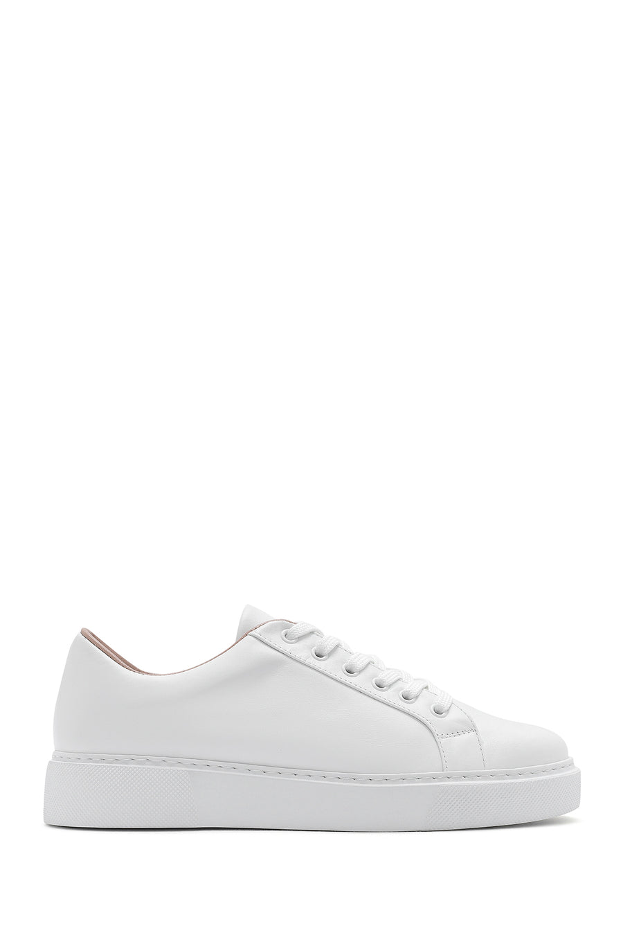 Kadın Beyaz Bağcıklı Deri Sneaker 25SFD370018 | Derimod