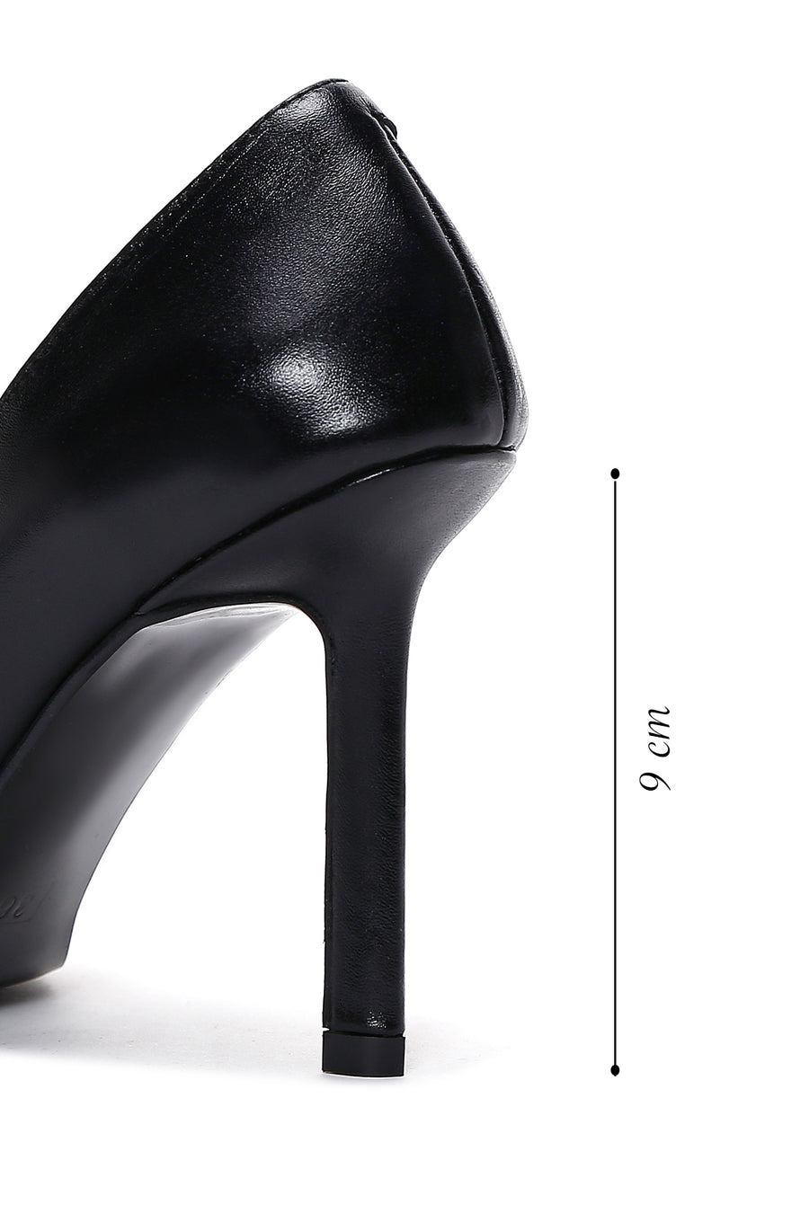Kadın Siyah Deri Stiletto
