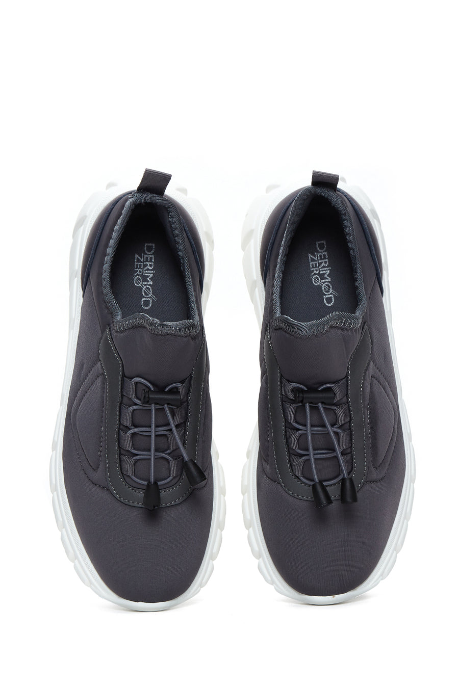 Kadın Gri Kalın Tabanlı Kumaş Sneaker