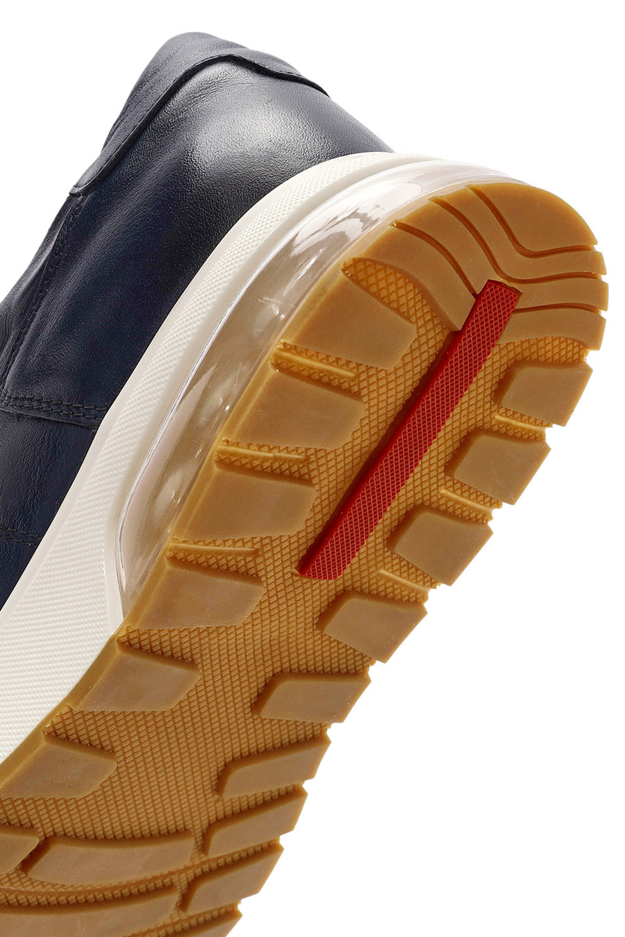 Erkek Lacivert Bağcıklı Deri Sneaker