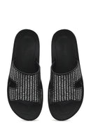 Women's Black Straw Slippers | Derimod