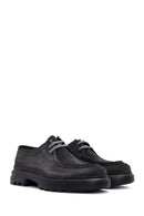 Men's Gray Lace-up Suede Leather Casual Shoes | Derimod