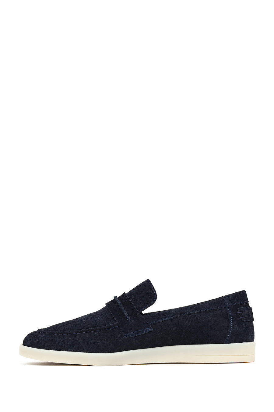 Erkek Lacivert Süet Deri Loafer