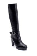 Women's Buckle Detailed Heeled Boots | Derimod