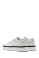 Erkek Beyaz Bağcıklı Deri Sneaker | Derimod