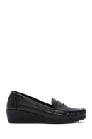 Kadın Siyah Dolgu Topuklu Loafer | Derimod
