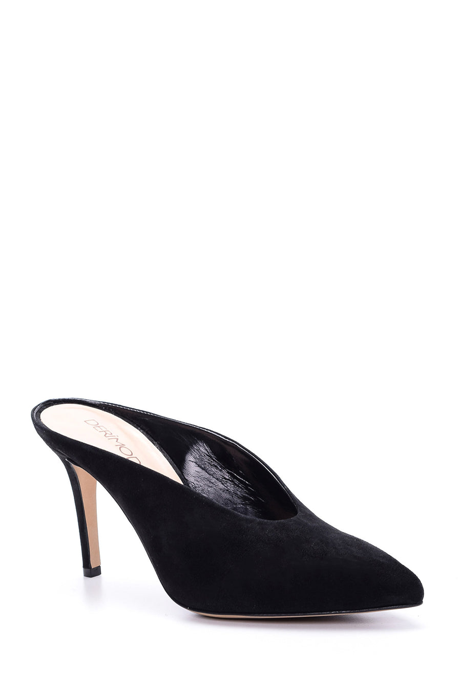 Women's Suede Heeled Slippers