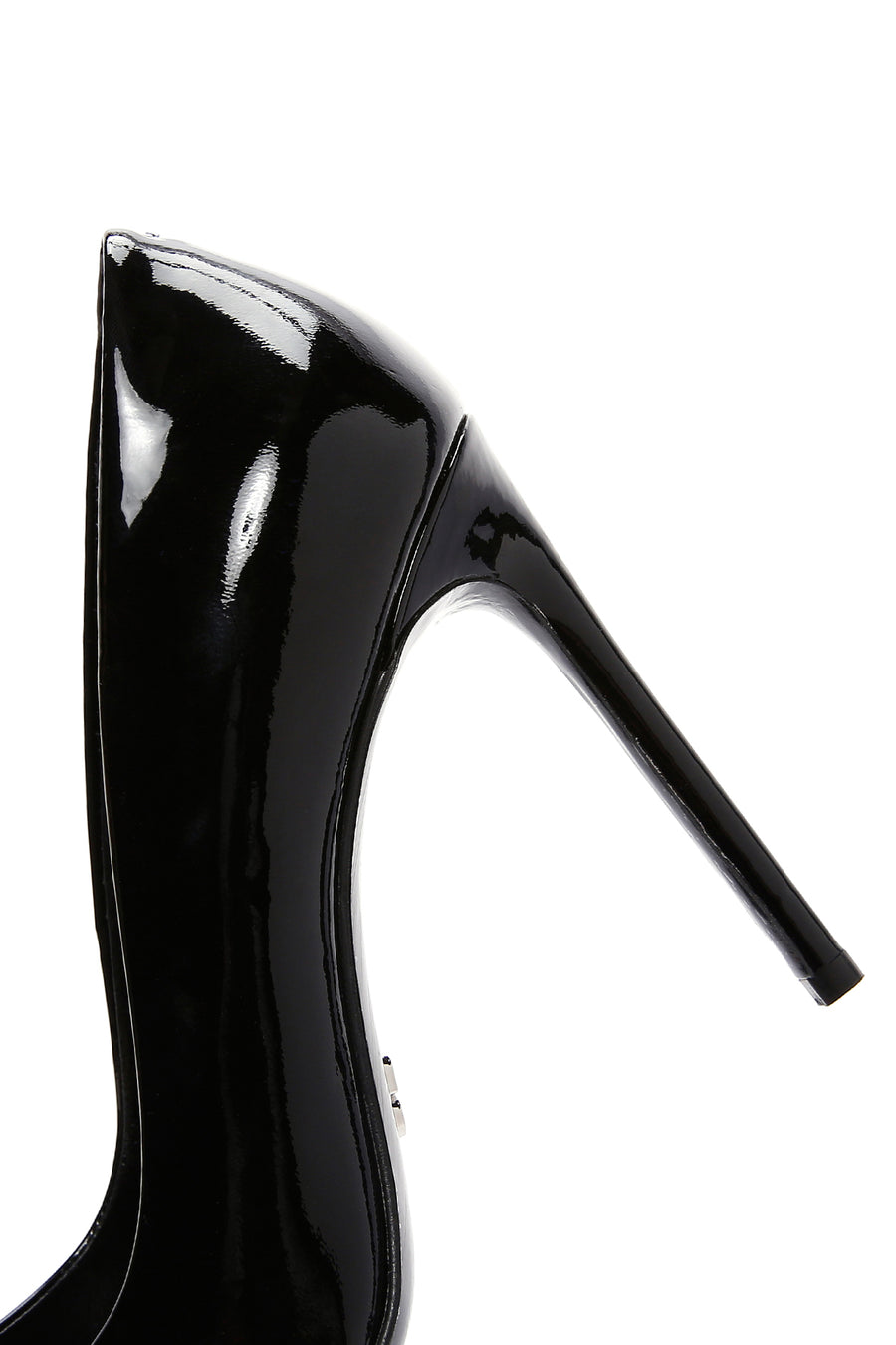 Kadın Siyah Rugan Deri Yüksek İnce Topuklu Stiletto