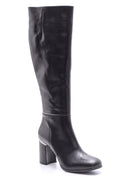 Women's Heeled Leather Boots | Derimod