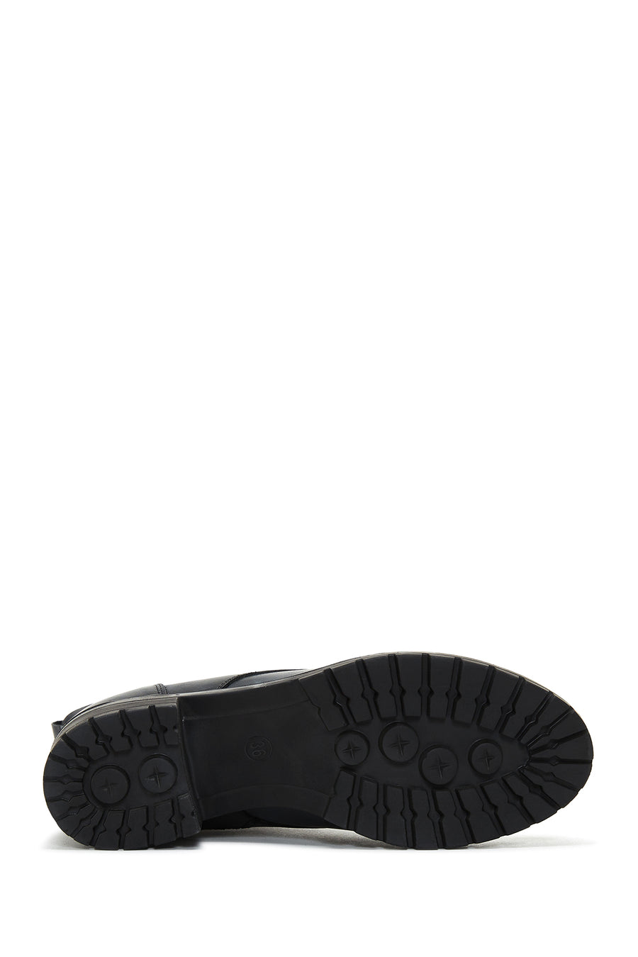 Women's Black Zippered Thick Heel Leather Casual Boots