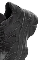 Women's Black Lace-Up Thick Soled Sneaker | Derimod