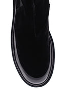 Women's Suede Leather Thick Soled Chelsea Boots | Derimod