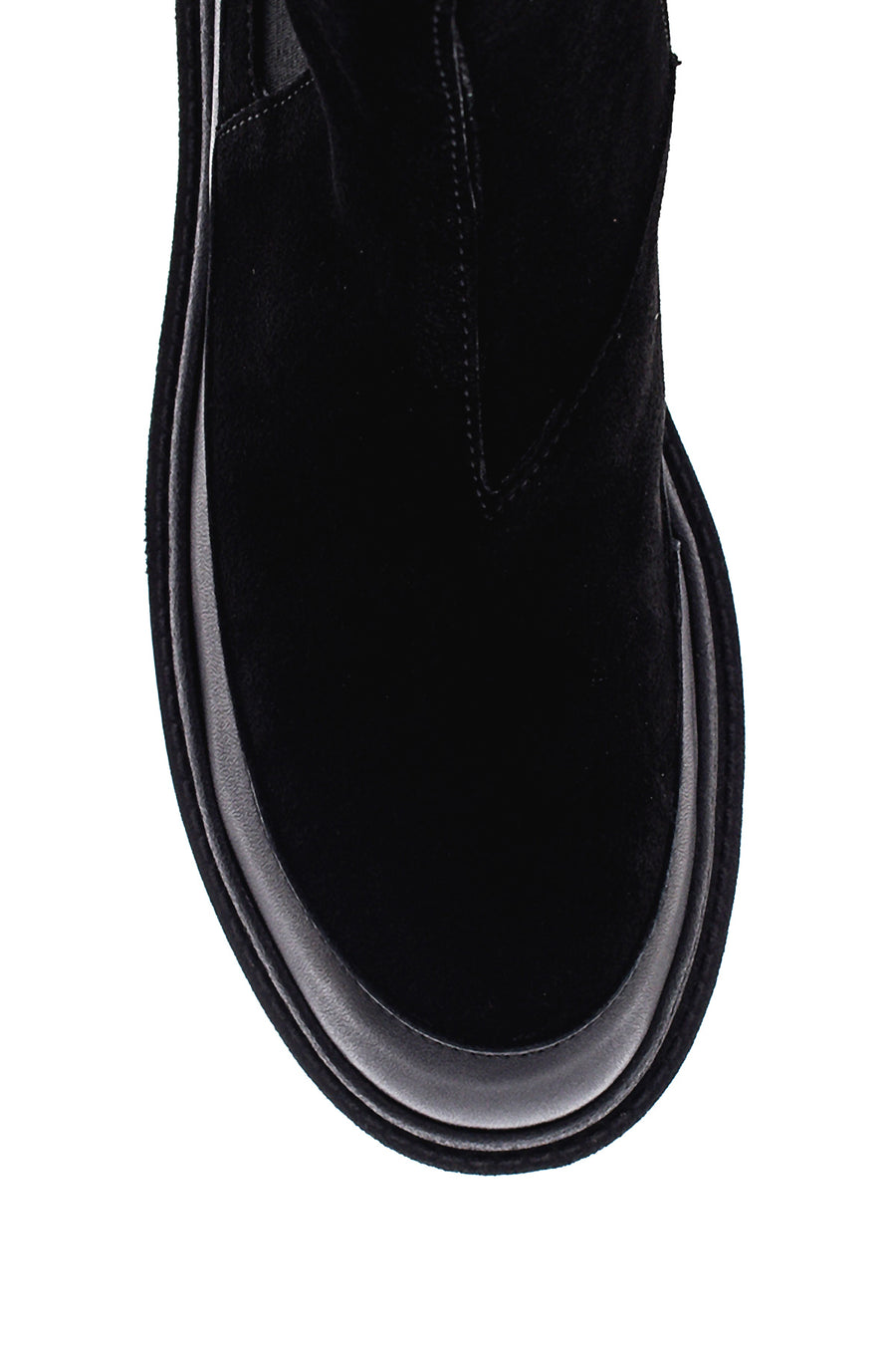 Women's Suede Leather Thick Soled Chelsea Boots