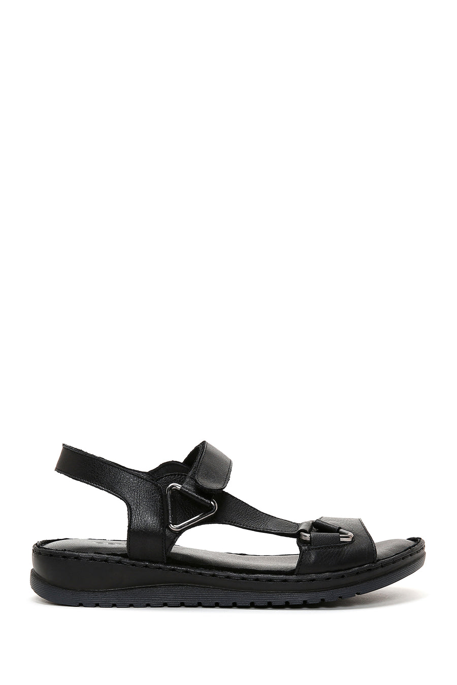Women's Black Leather Comfort Sandals 23SFD340218 | Derimod