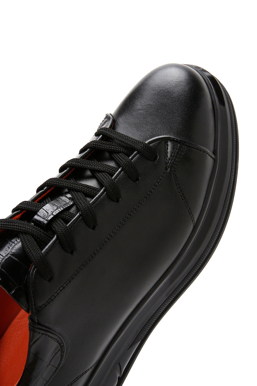 Men's Black Leather Sneaker