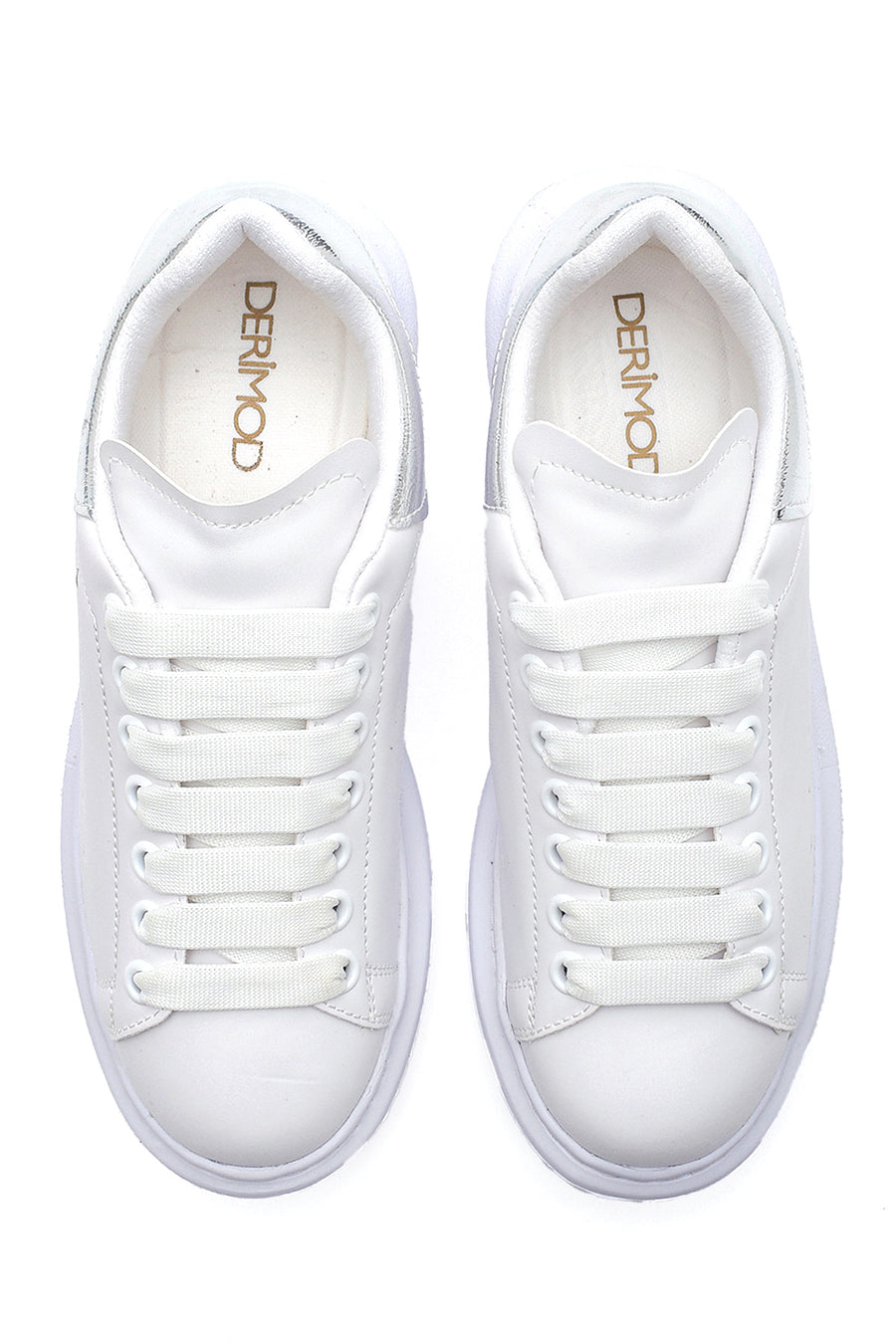 Kadın Beyaz Kalın Tabanlı Sneaker