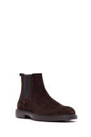 Men's Brown Suede Leather Chelsea Boots | Derimod