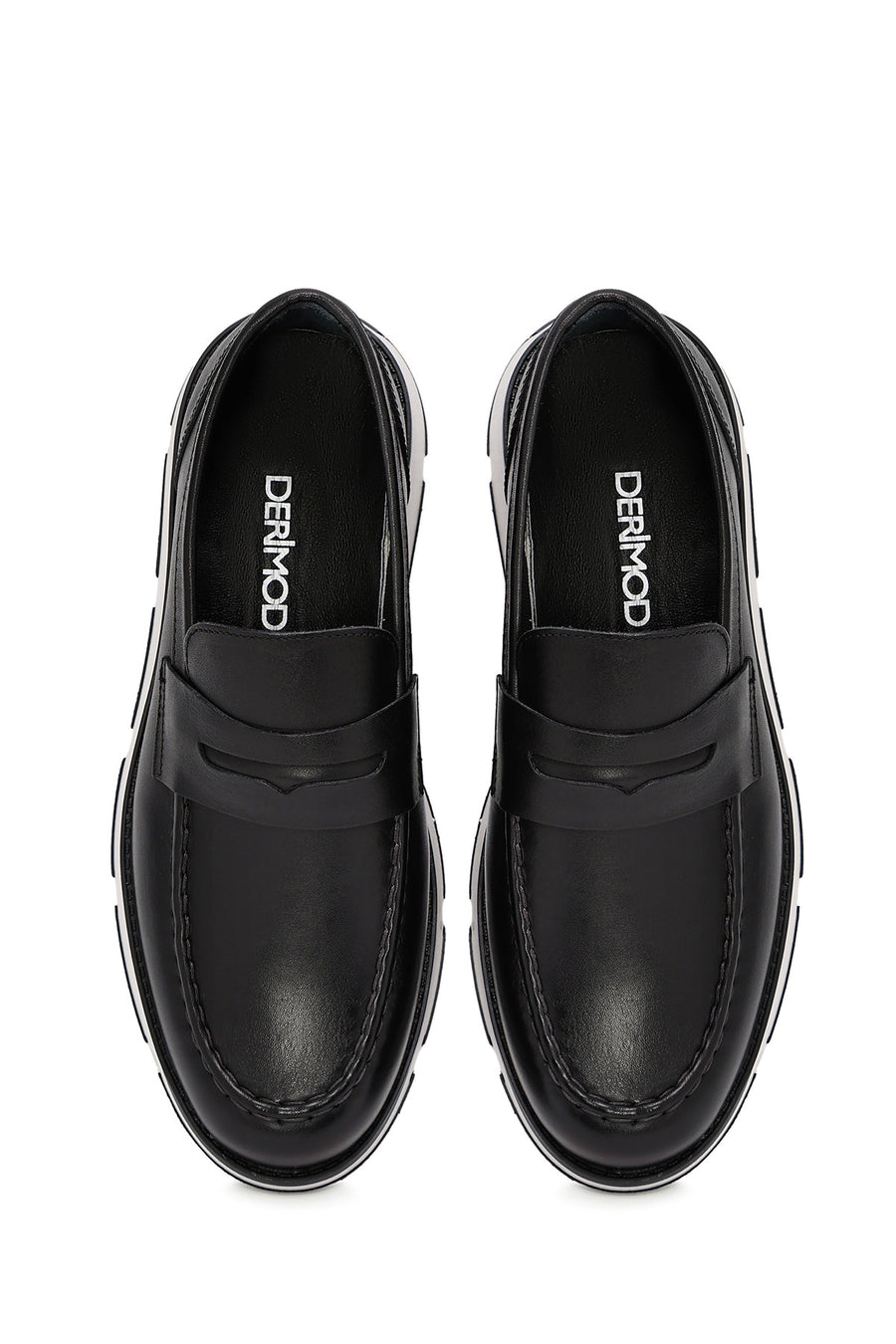 Erkek Siyah Deri Casual Loafer
