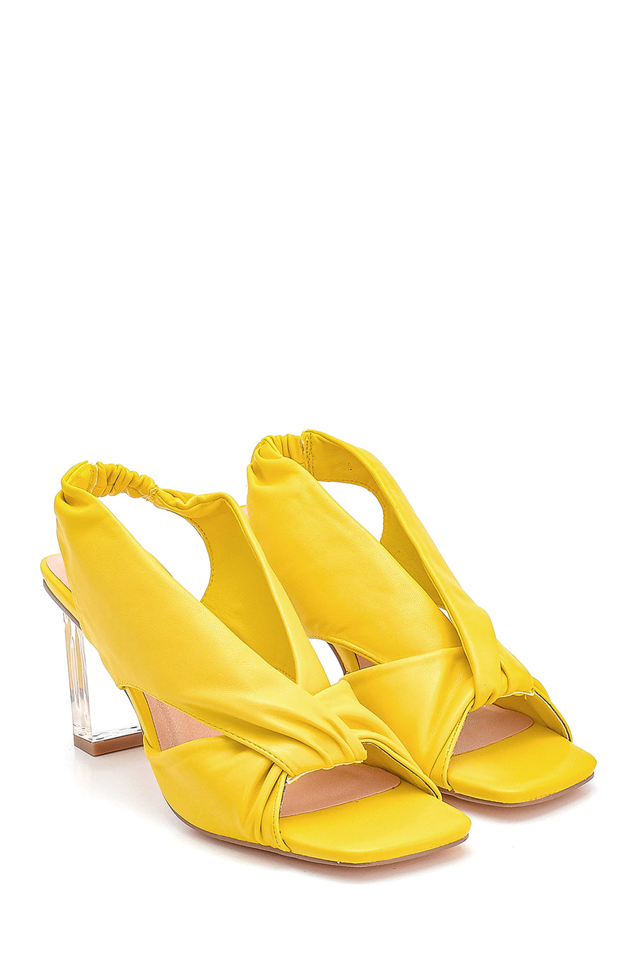 Women's Transparent Heel Detailed Sandals