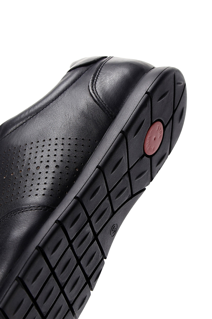 Men's Black Leather Casual Sneaker
