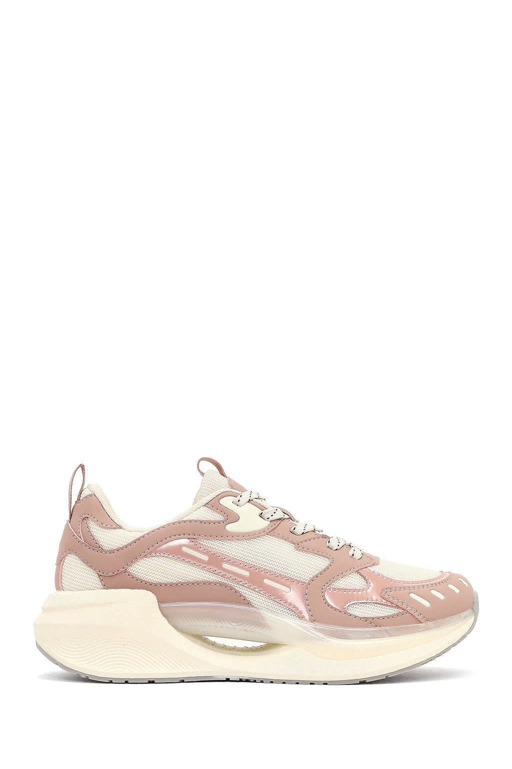 Derimod Studio Kadın Bej Bağcıklı Kalın Tabanlı Sneaker
