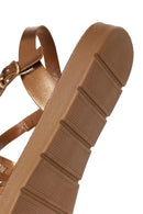 Woman Bronze Ankle Buckle Jeweled Sandal | Derimod