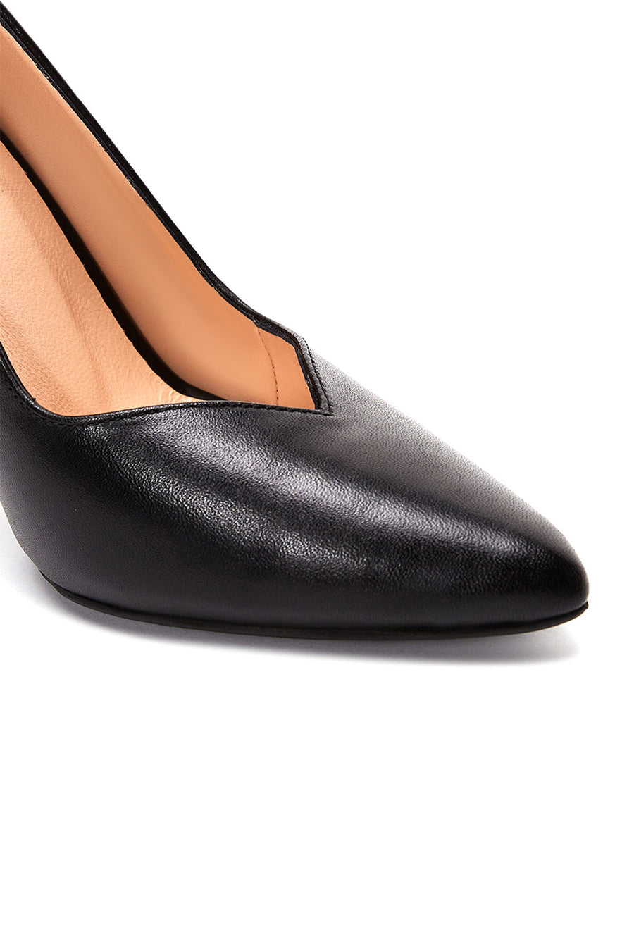 Kadın Siyah İnce Topuklu Deri Stiletto