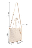 Woman Cream Long Strap Printed Shoulder Bag | Derimod