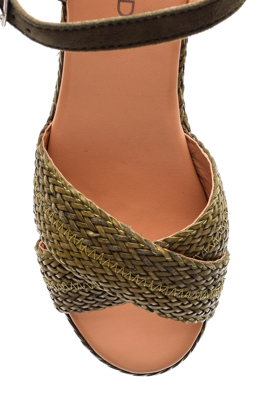 Women's Wedge Heeled Straw Sandals