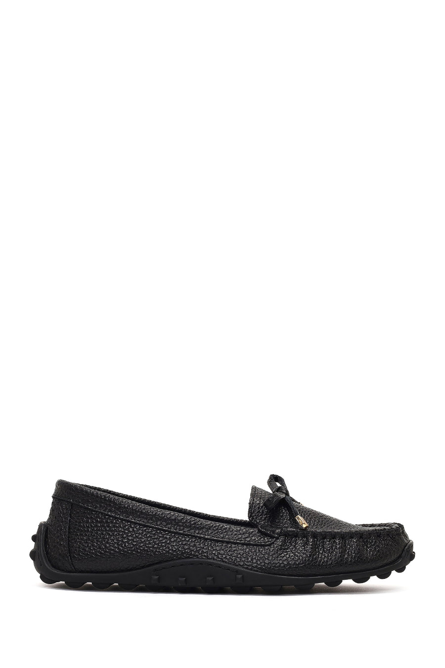 Kadın Siyah Püsküllü Deri Loafer 25WFD3502FT | Derimod