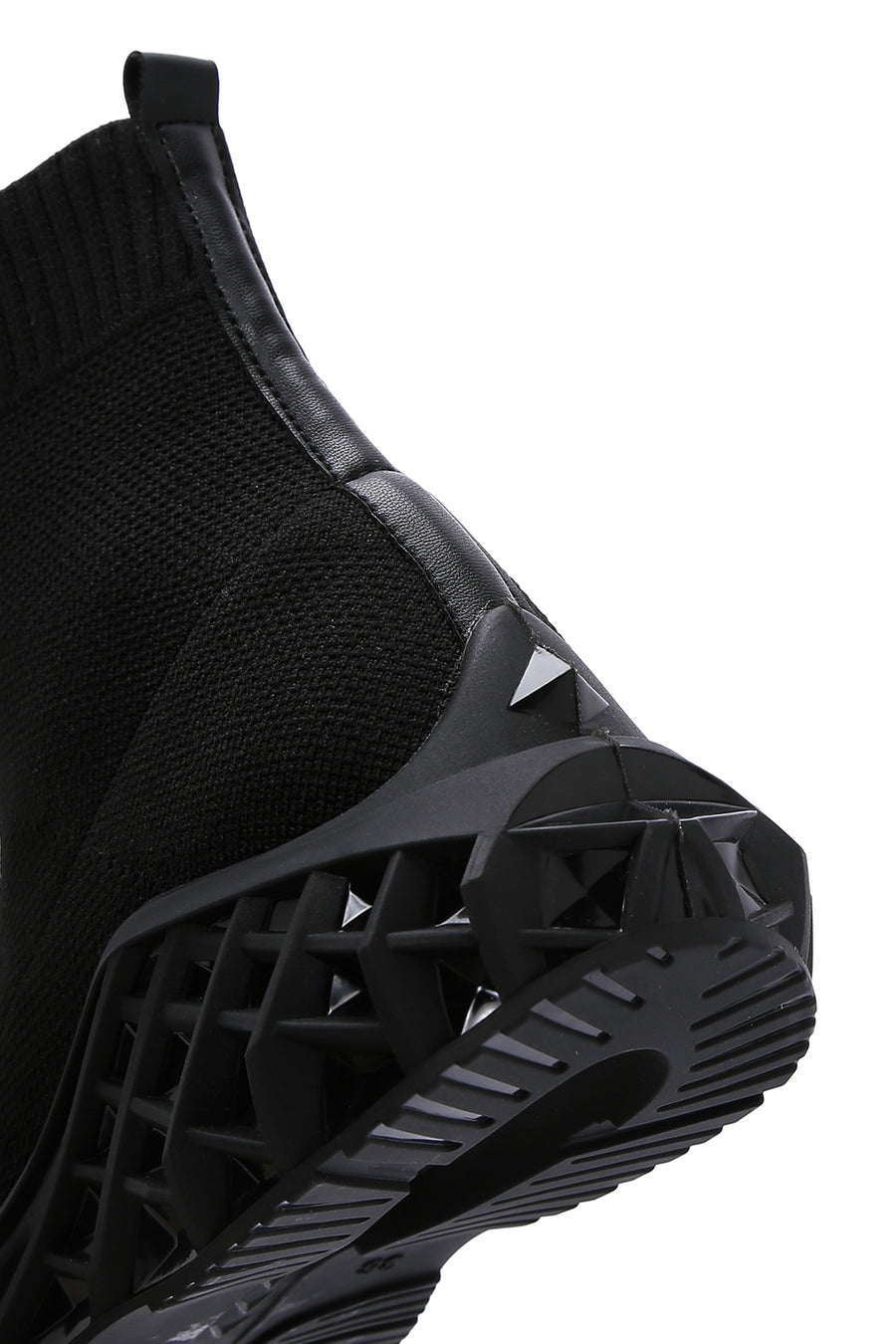 Kadın Siyah Kalın Tabanlı Bilekli Sneaker