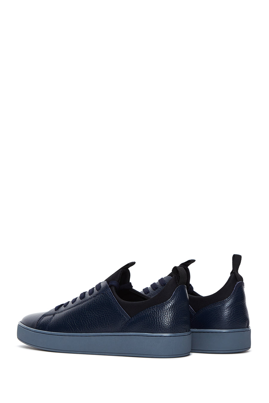 Erkek Lacivert Deri Sneaker