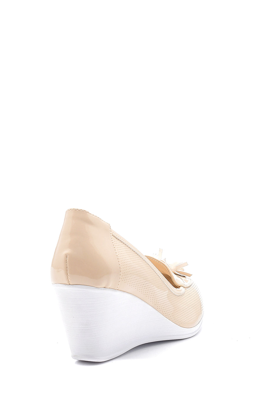 Women's Patent Leather Wedge Heeled Shoes