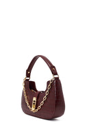 Woman Bardo Long Strap Crocodile-Embossed Shoulder Bag | Derimod