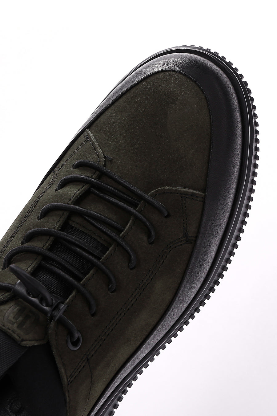 Men's Khaki Lace-Up Nubuck Leather Casual Sneaker