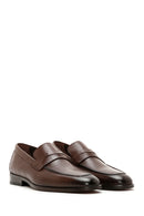 Erkek Kahverengi Deri Klasik Loafer | Derimod