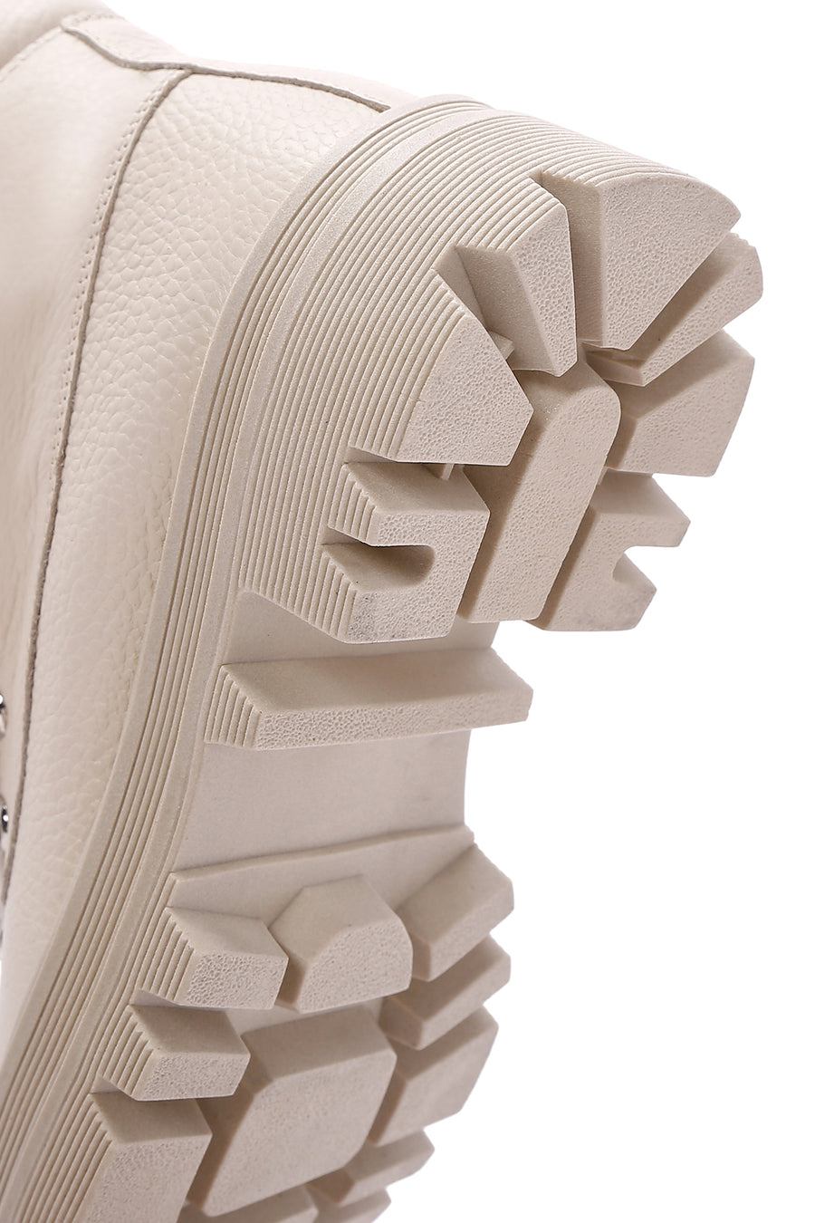 Women's Beige Leather Boots