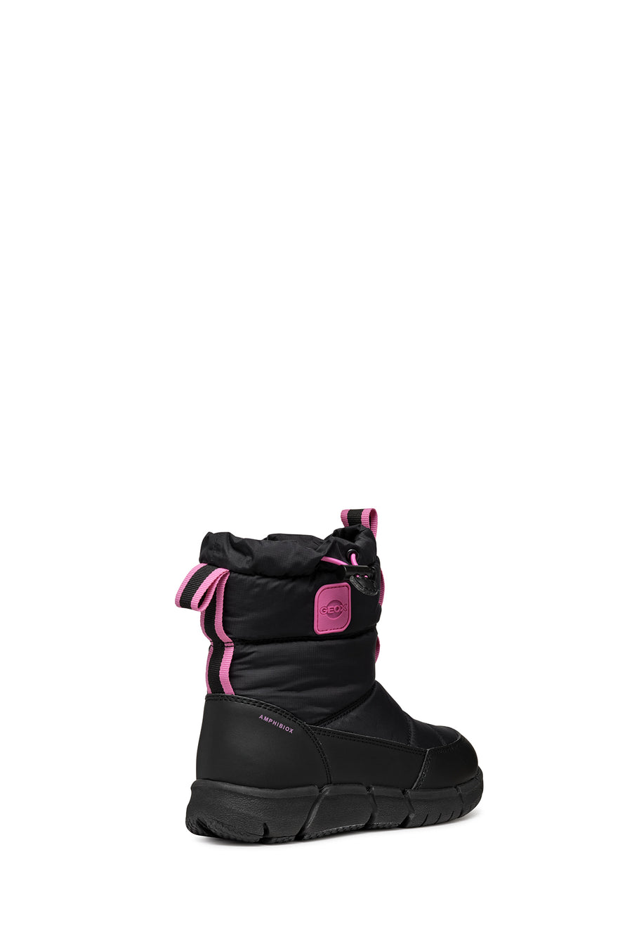 Geox Girls Black Mongolia Waterproof Fabric Boots
